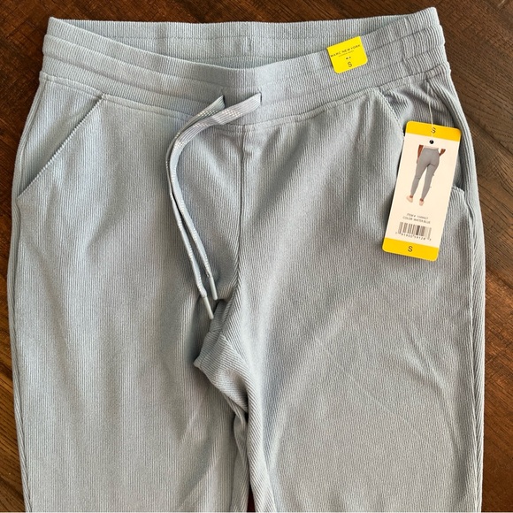Marc New York Ladies Ribbed Joggers Sweatpants Elastic Waist Size S Water Blue - Picture 12 of 15